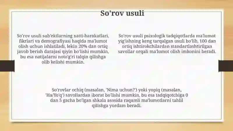 Psixologiyaning tadqiqot metodlari va tarmoqlari 4