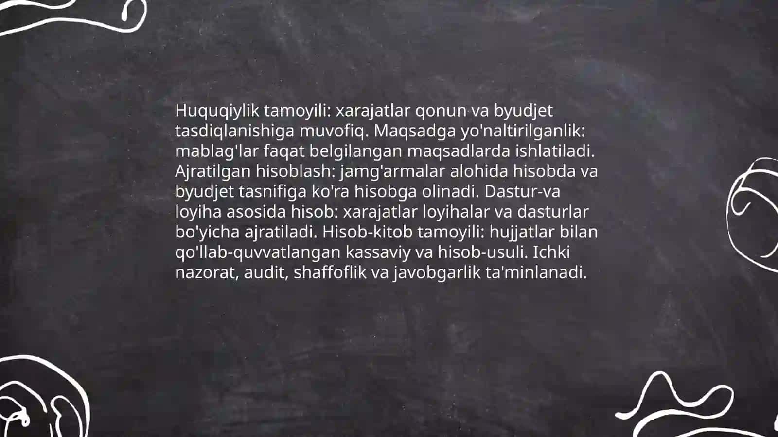 Davlat byudjeti va davlat maqsadli jamg'armalari xarajatlari hisobi 4