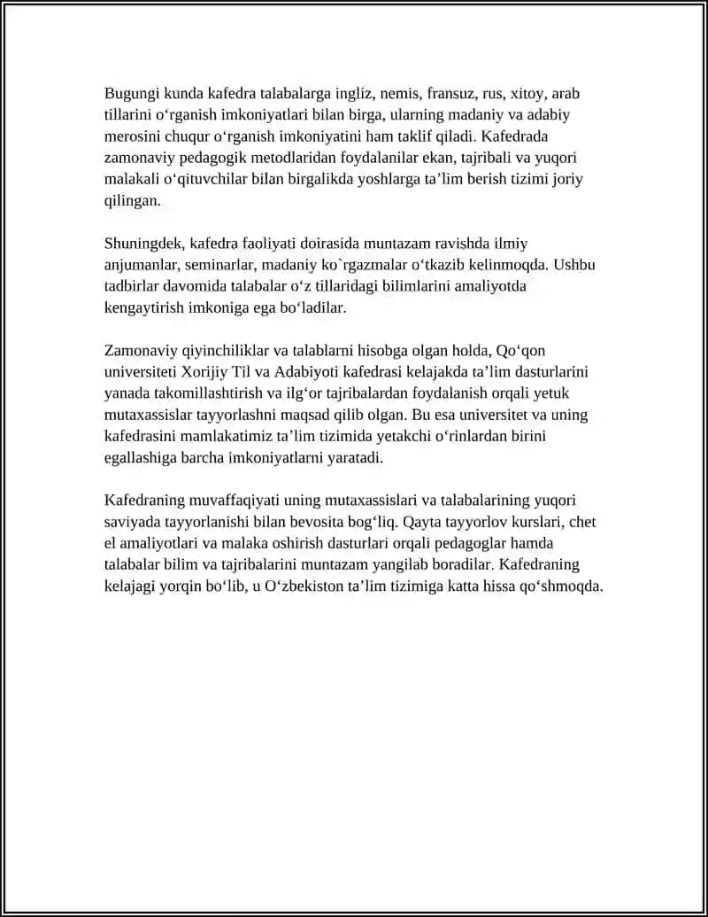 QOʻQON UNIVERSITETI Xorijiy Til va Adabiyoti 4