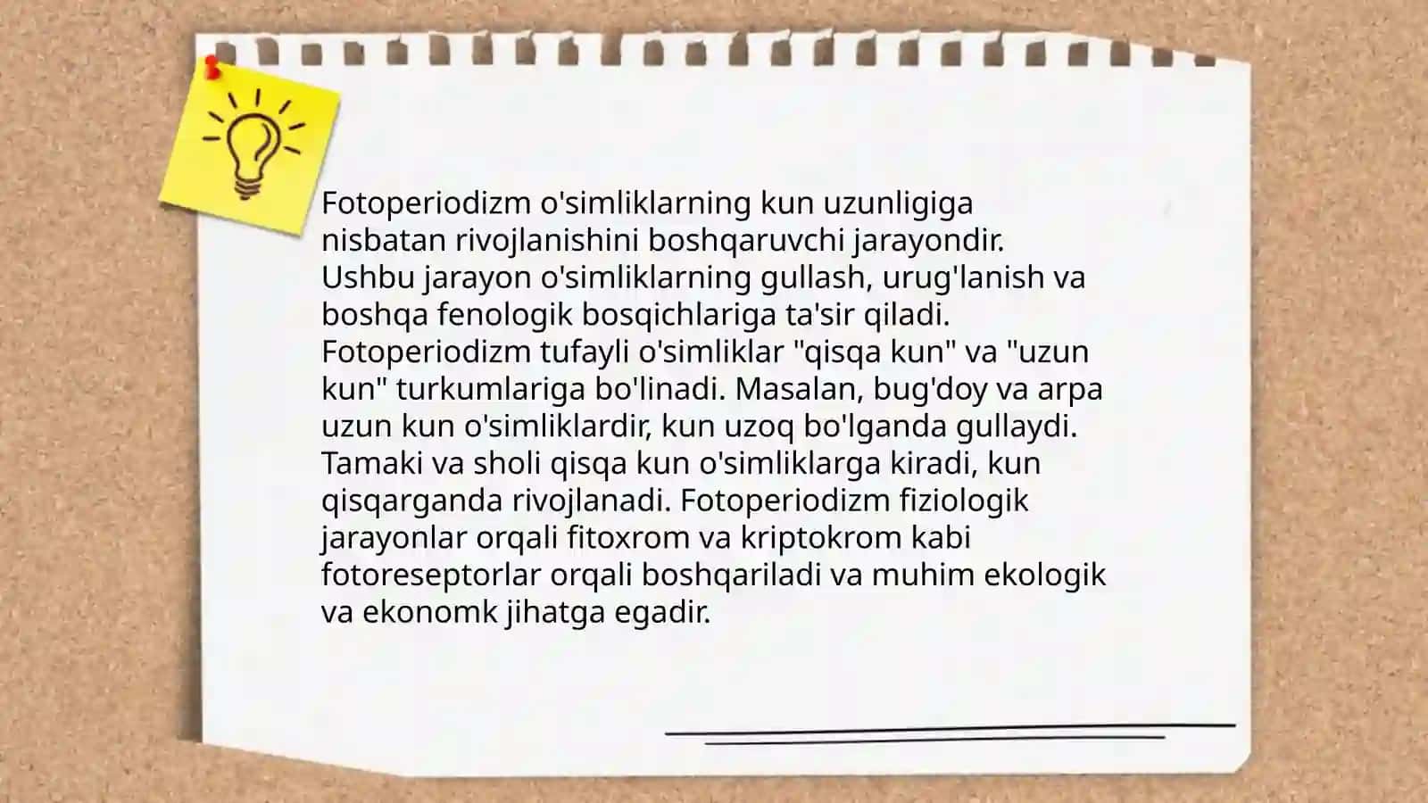 Fotoperiodizm, yorug'likning organizmlar uchun ahamiyati 4