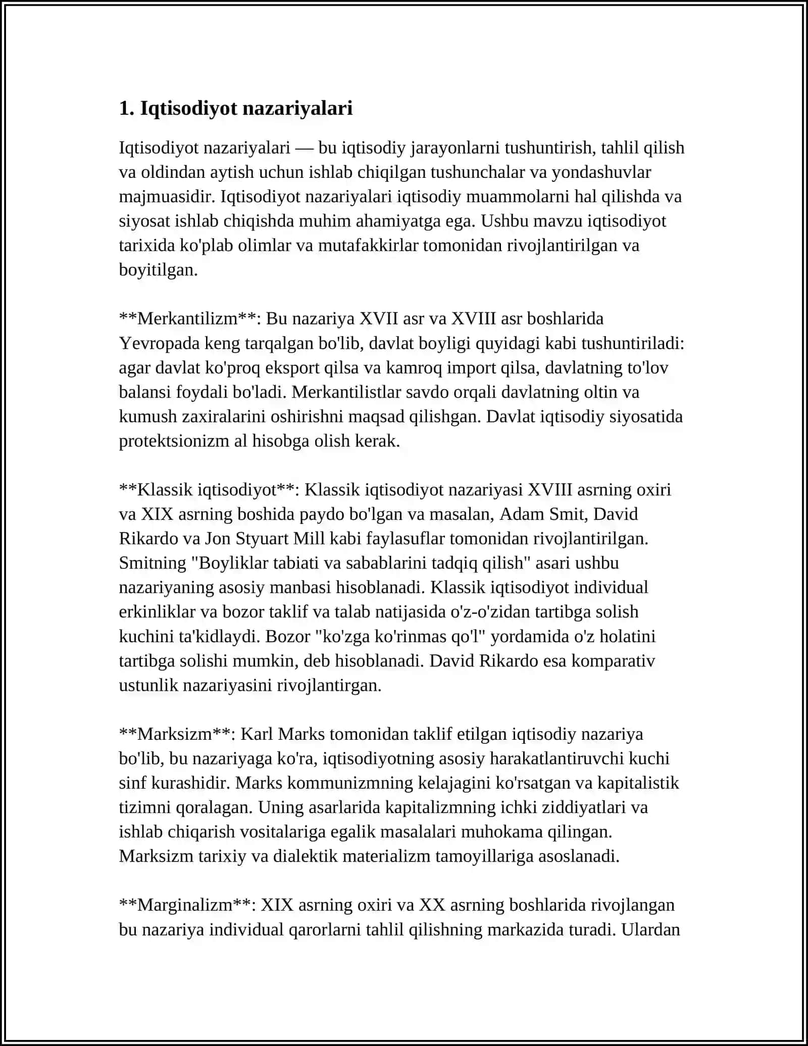 Iqtisodiyot Nazariyalari 4