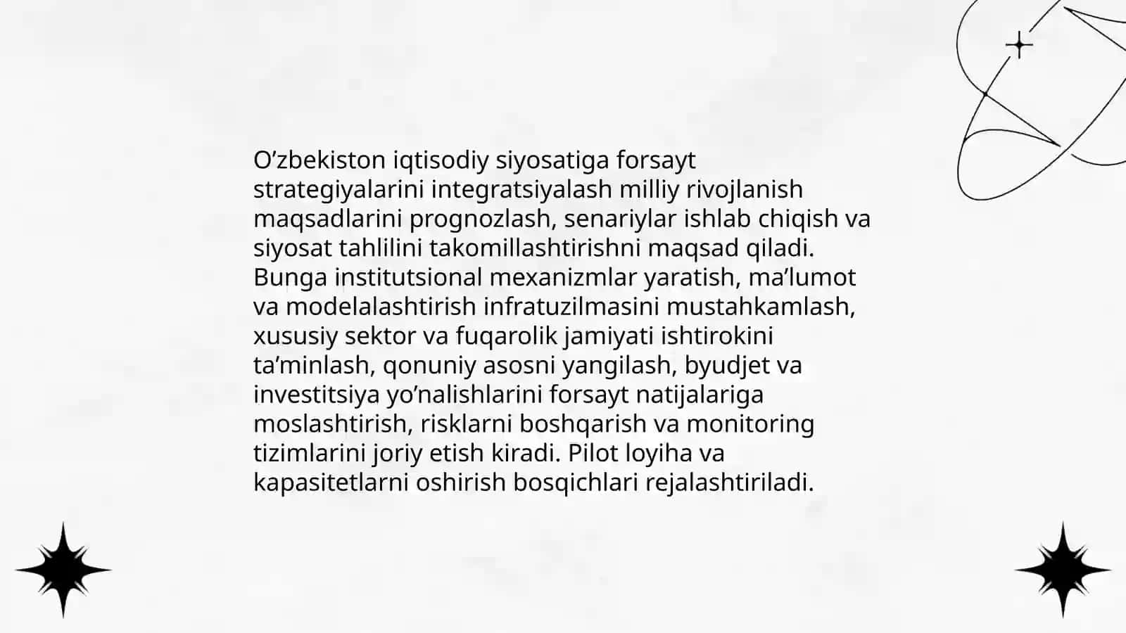 O’zbekiston iqtisodiyoti boshqaruvidagi forsayt texnologiyalaridan foydalanish 4
