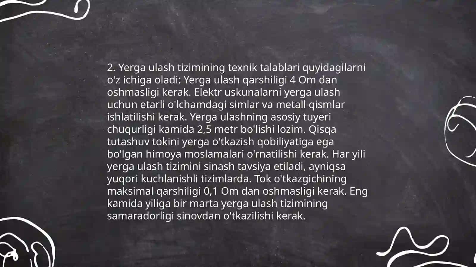 Yerga ulash tizimini tadbiq qilish va baholash 4