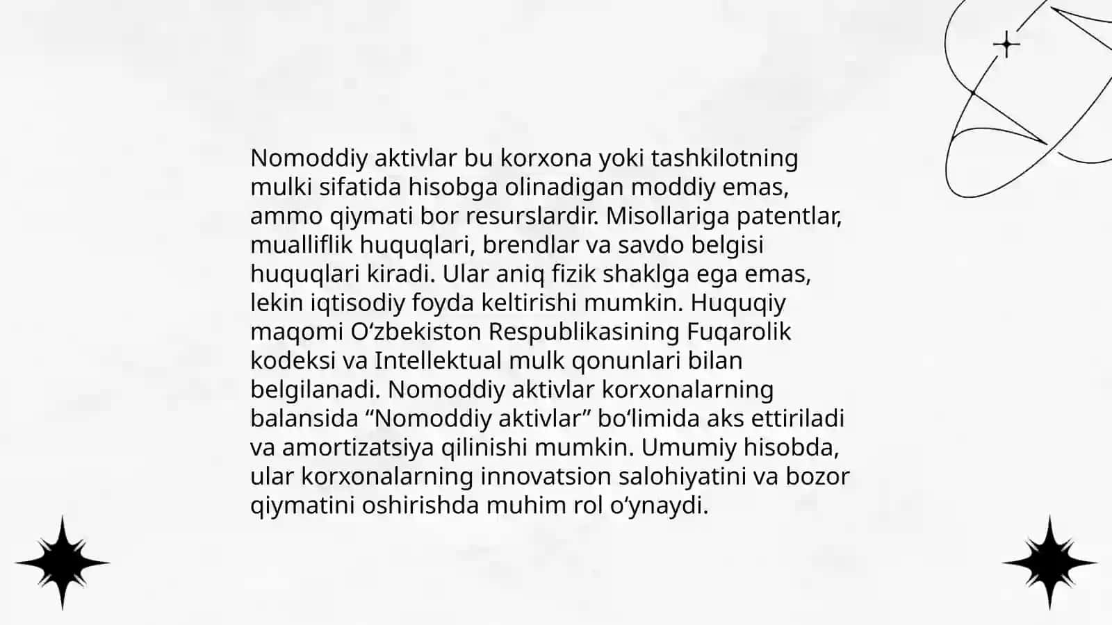 Nomoddiy aktivlarni turlari 4