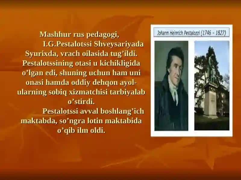 Iogani Genrix Pestalotssining Pedagogik Nazariyasi 4