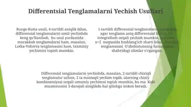 Oddiy differensial tenglamalar 4