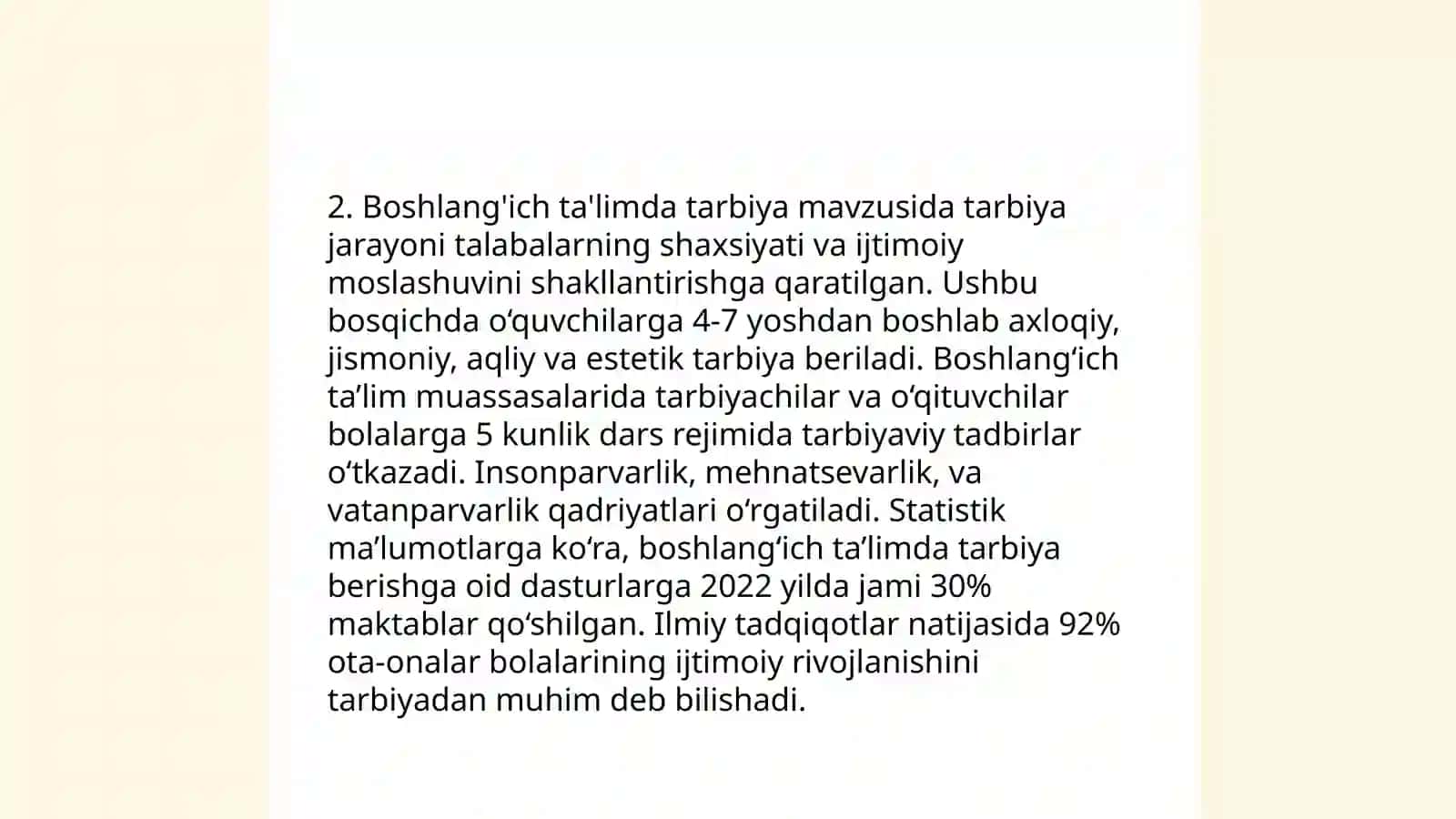 Shaxsning rivojlanishi,tarbiyasi va ijtimoiylashuvi 4