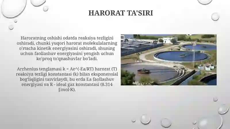 Kimyoviy va Biokimyoviy jarayonlar tezligi hamda mexanizmiga tasir etuvchi faktorlar 4
