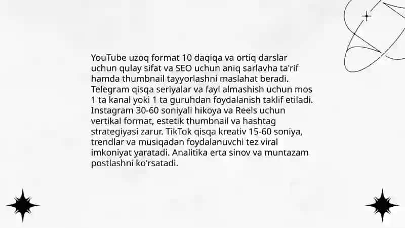 Ta'lim videolarini yaratish strategiyalari 4