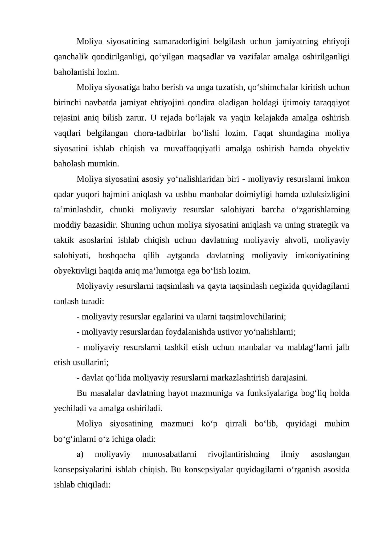 Moliya siyosati va moliya mexanizmi 4