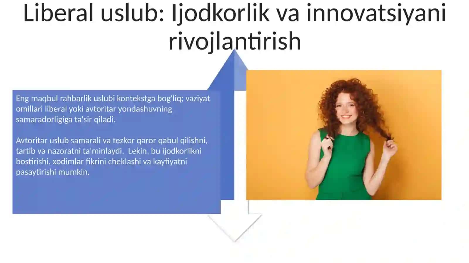 Avtoritar va liberal uslublar 4
