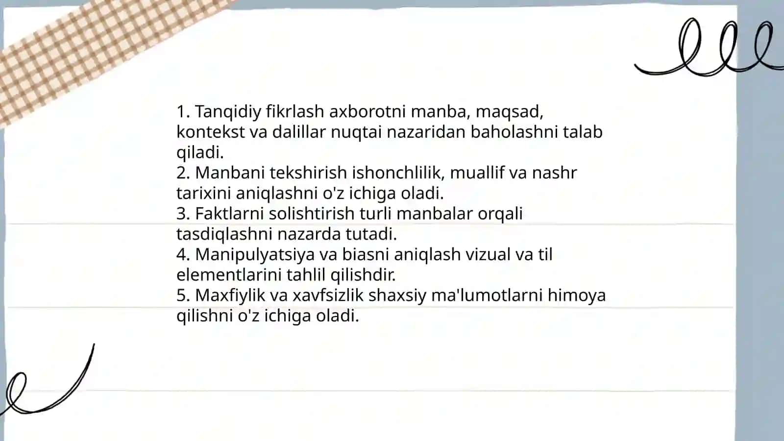 Mediasavodxonlik va ahborot madaniyatining mohiyati 4
