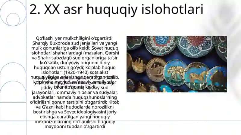 Sharqiy Buxoroda sudlov tizimi va qonunchilik 4