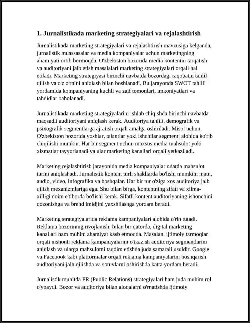 JURNALISTIKADA MARKETING ALOQALARI 4