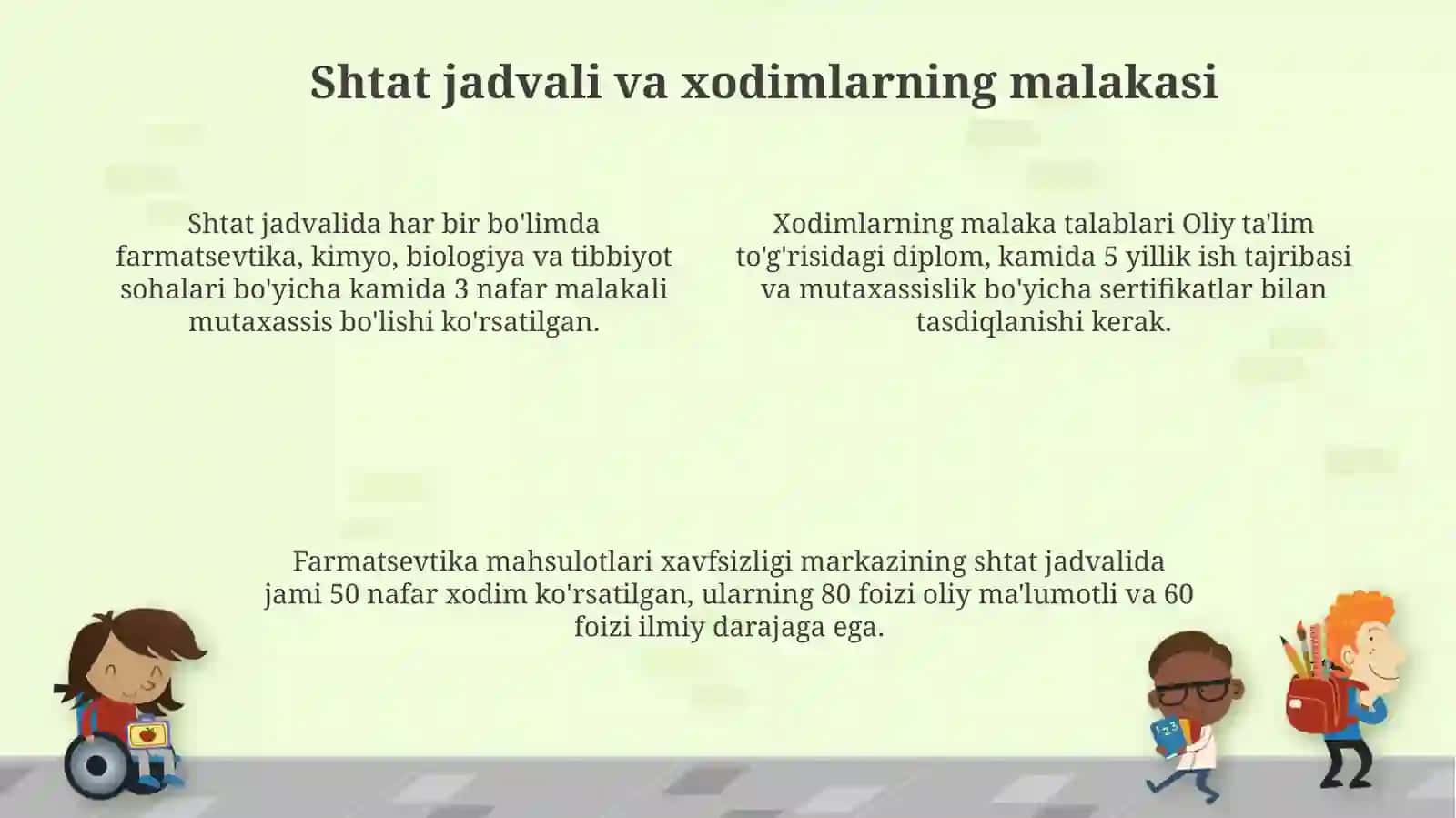 Farmatsevtika mahsulotlari xavfsizligi markazi davlat muassasasining bo‘limlari tahlili 4