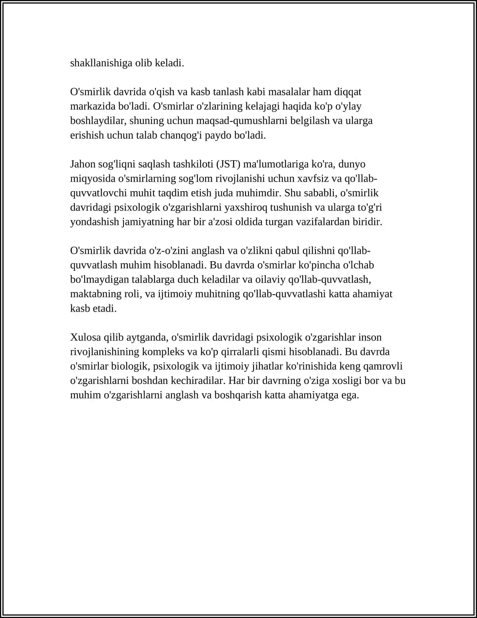 ÕSMIRLIK YOSHIDAGI ÕQUVCHILARNING XULQ- ATVORI XUSUSIYATLARI 4