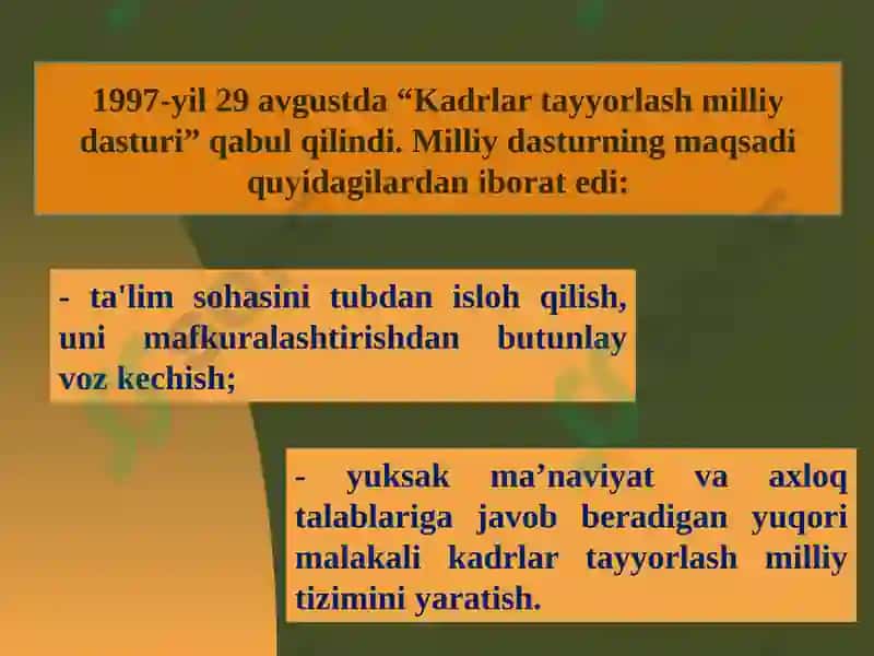 O`zbekistonning eng yangi tarixi 5