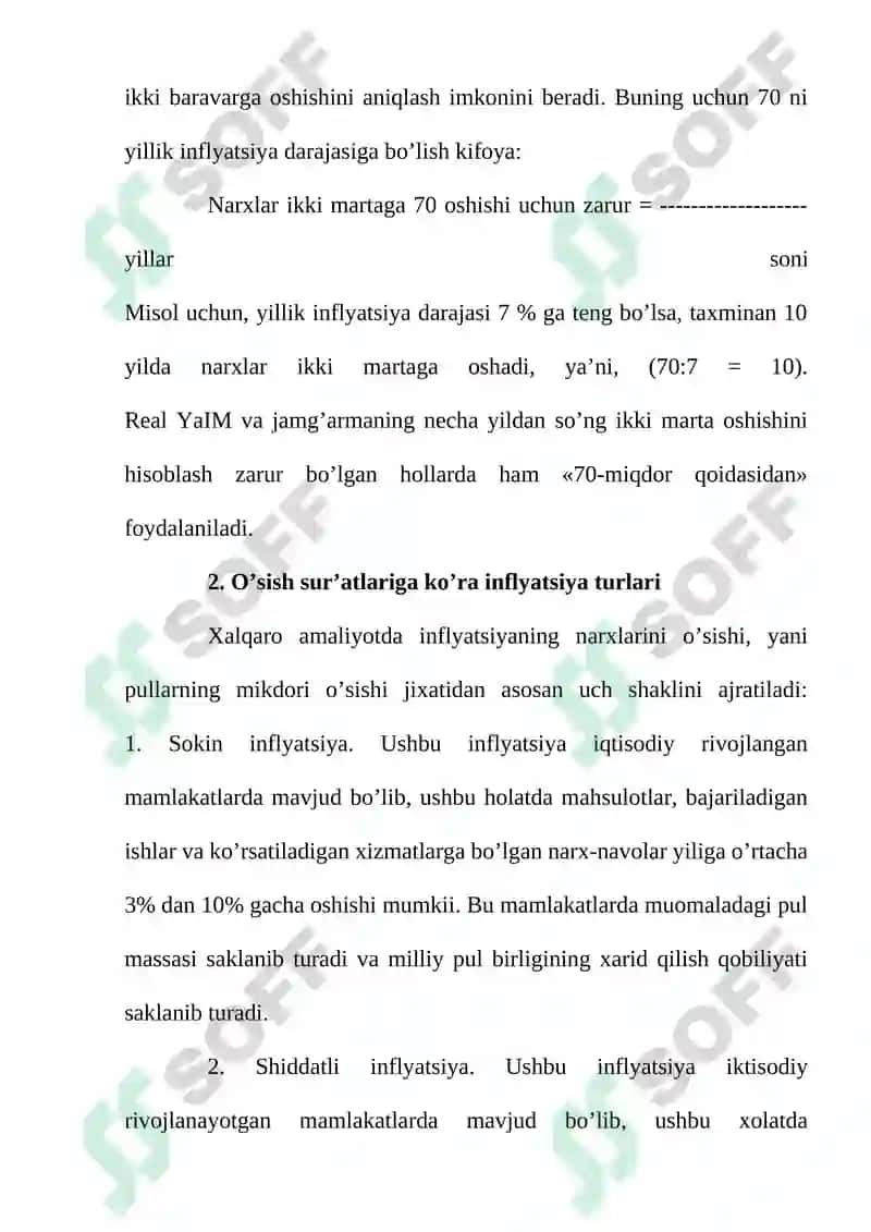 Inflyatsiya va uning namoyon bo’lish shakllari 5