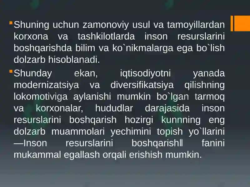 Inson Resurslari va ularning samarali foydalanishi 5