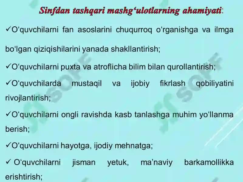 INFORMATIKA VA AT FANIDAN DARSDAN TASHQARI MASHG‘ULOTLARNI TASHKIL ETISH VA О‘TKAZISH METODIKASI 5