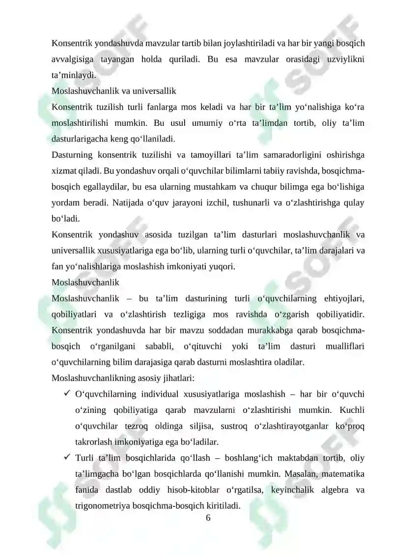 Dasturning konsentrik tuzilishi va tamoyillari asosida tuzilishi 5
