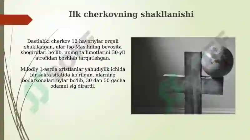Xristianlik dini tarixi va g'oyalari 5