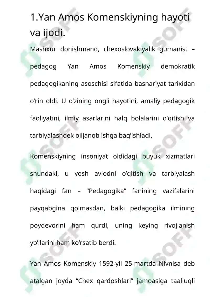 Yan Amos Komenskiyning “Buyuk didaktika” asari haqida 5