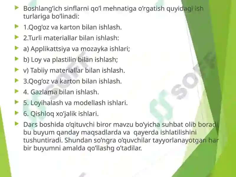 Boshlang‘ich sinflarda texnologiya ta’limidan amaliy ishlar(2 soatМaруза).dots.G.I.Ishmuradova 5