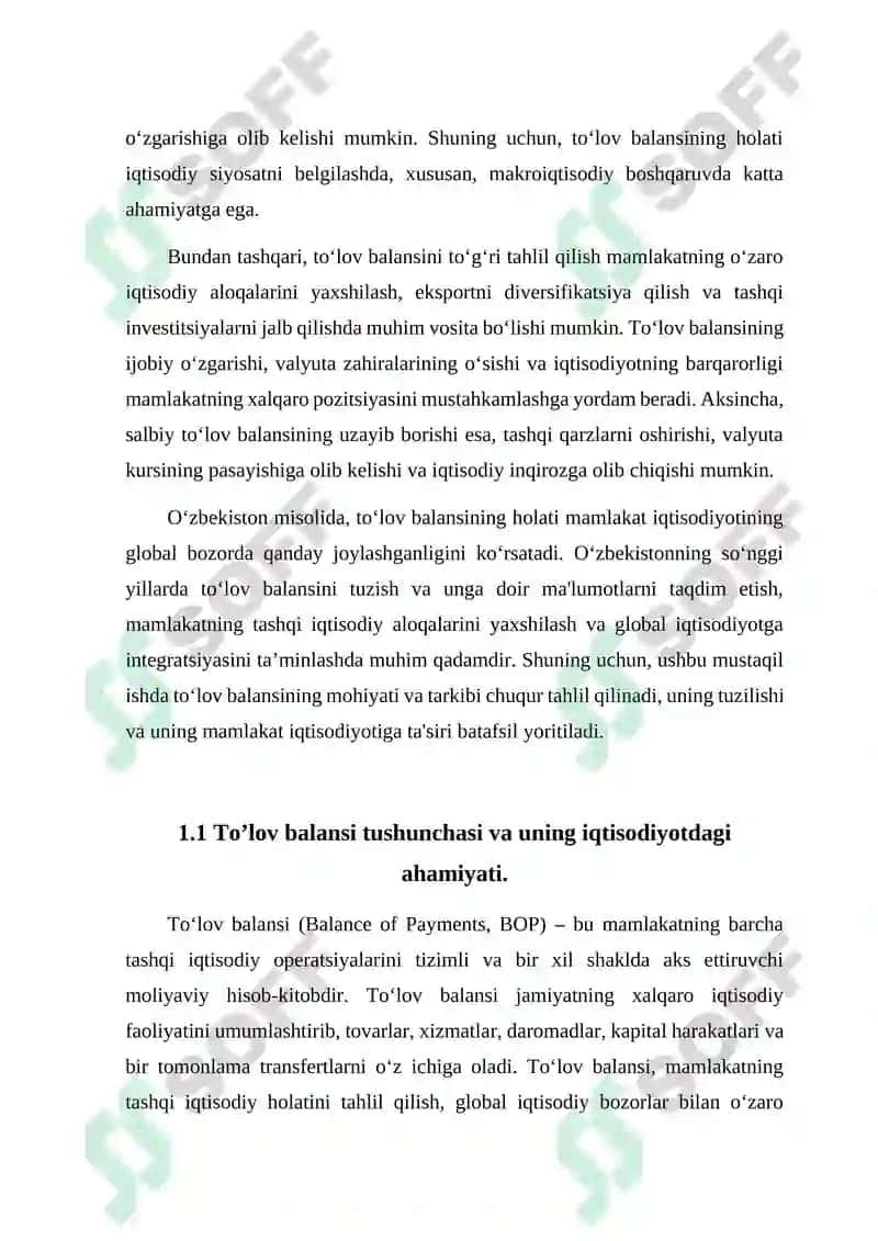 To'lov balansining mohiyati va tarkibi 5