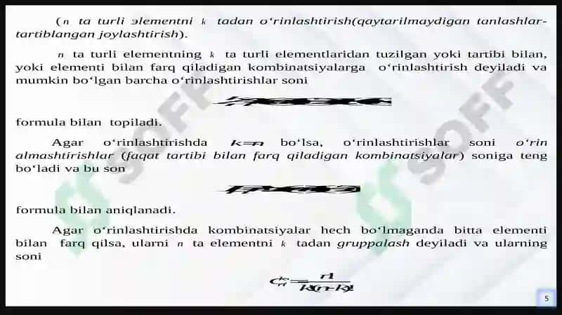 EHTIMOLLAR NAZARIYASI BA MATEMATIK STATISTIKA 5