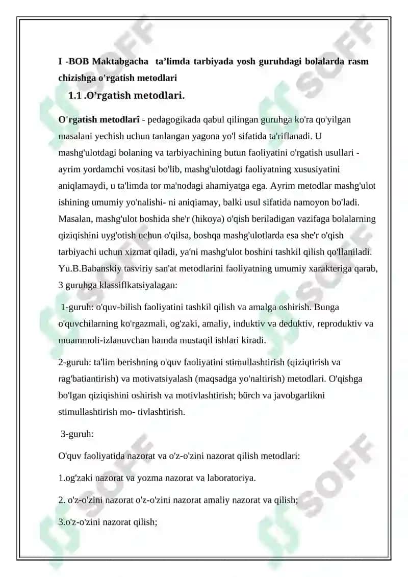 Katta guruhda bolalarni rasm chizishga o'rgatish metodlari 5