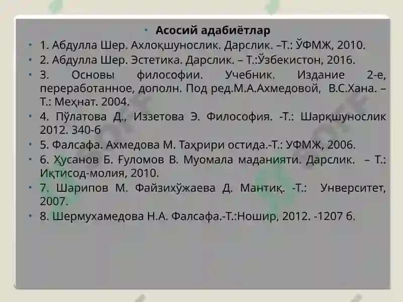 ФАЛСАФИЙ ТАФАККУР ТАРАҚҚИЁТИ БОСҚИЧЛАРИ: ШАРҚ ФАЛСАФАСИ. 5