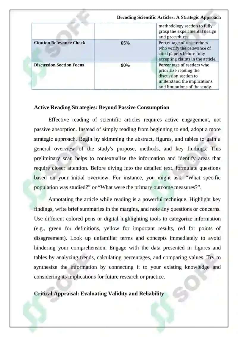 Reading and working on scientific articles 5