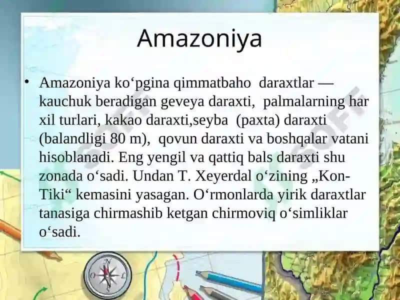 Janubiy Amerikaning tabiat zonalari va balandlik mintaqalari 5