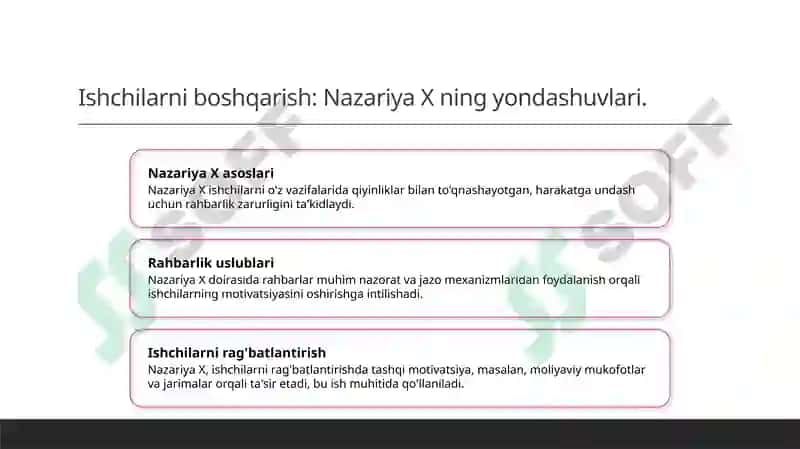D Makgregorning X va Y nazariyasi 5