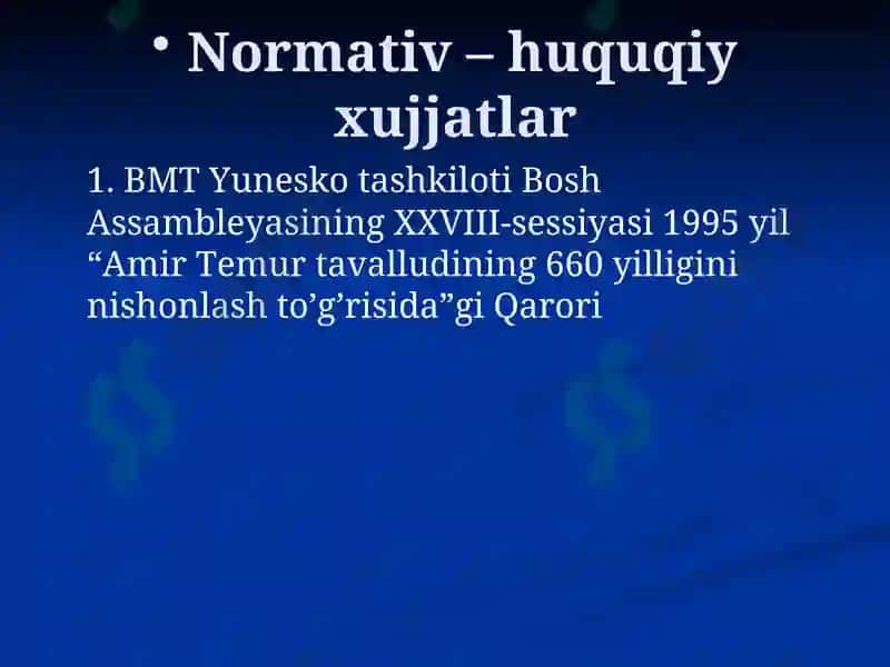 AMIR TEMUR VA TEMURIYLAR IMPERIYASI DAVLATI VA HUQUQI 5