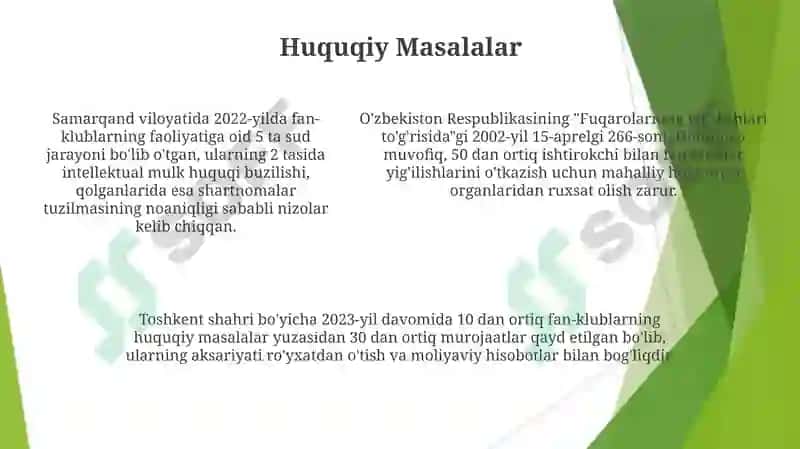Fan toʻgaraklari ishlarni tashkil etish metodikasi 5