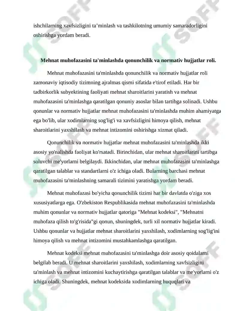Tadbirkolik Subyektlarida Mehnatni Muhofaza Qilish 5