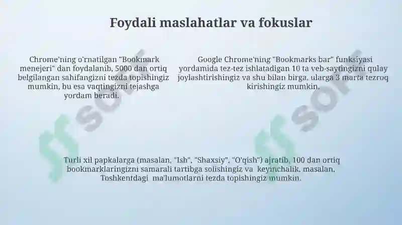 Google Crome brazuri haqida tushunchat 5
