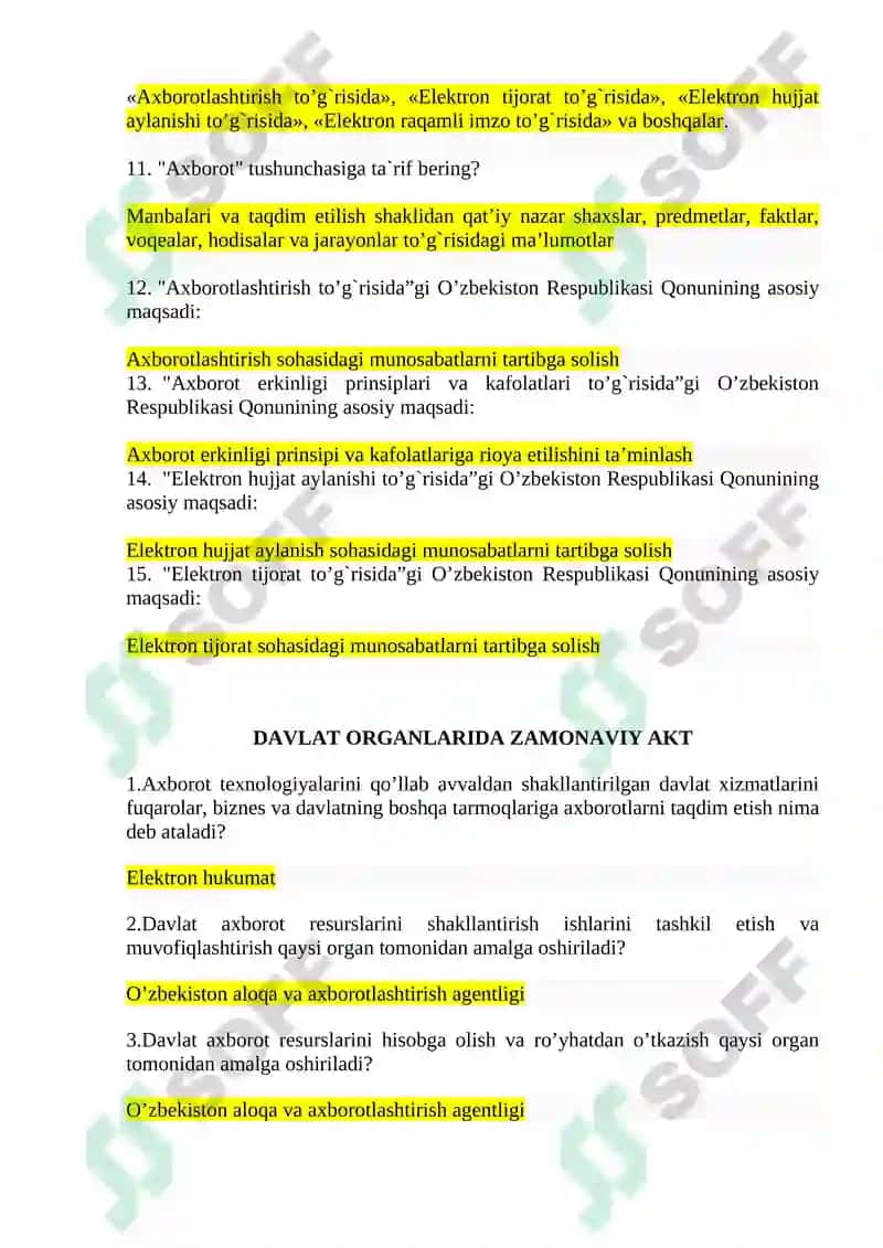 Argos test savollari javoblari yangi 5