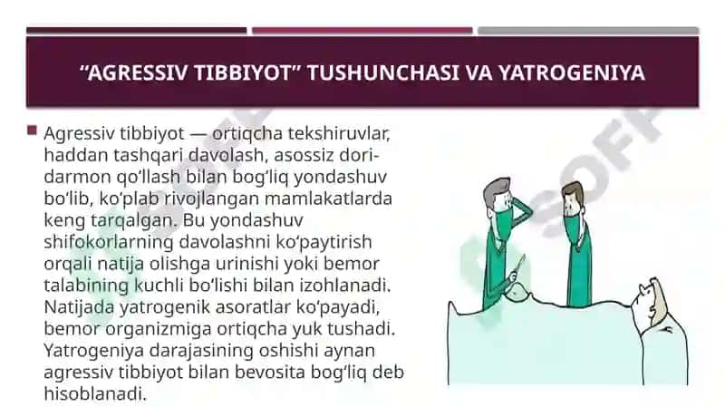 Hozirgi zamon tibbiyotida yatrogeniya muammolari. Yatrogeniyaning ahamiyati, dolzarbligi 5