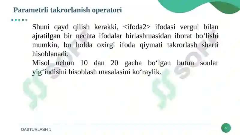 DASTURLASH 1 5