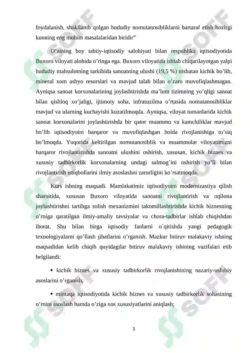 Kichik biznes va xususiy tadbirkorlik yili 5
