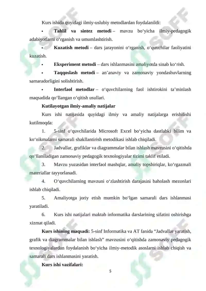 Jadvallar yaratishda Microsoft Excel dasturidan foydalanish. Grafika. Diagramma va unga maʼlumotlar kiritish 5