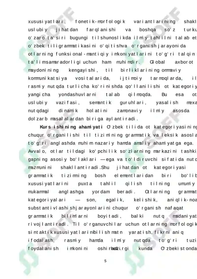 Oʻzbek tilida ot kategoriyasi va uning grammatik xususiyatlari 5