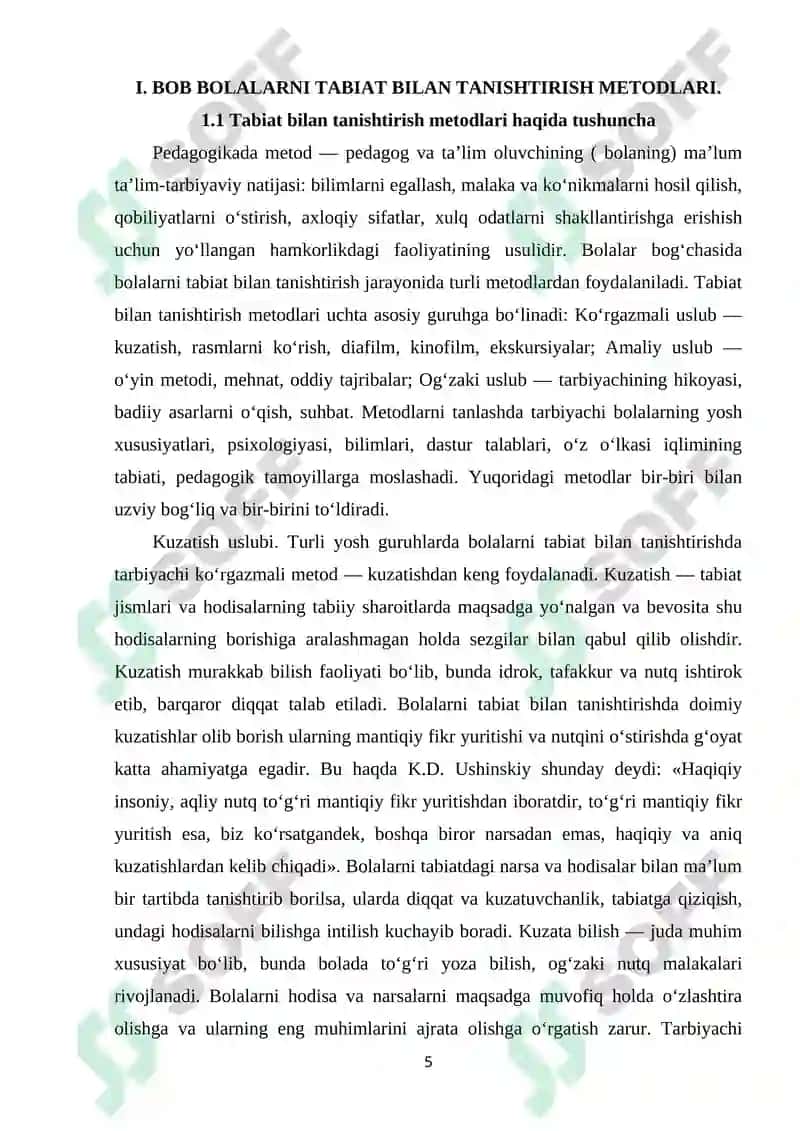 BOLALARNI TABIAT BILAN TANISHTIRISH METODLARI. 5