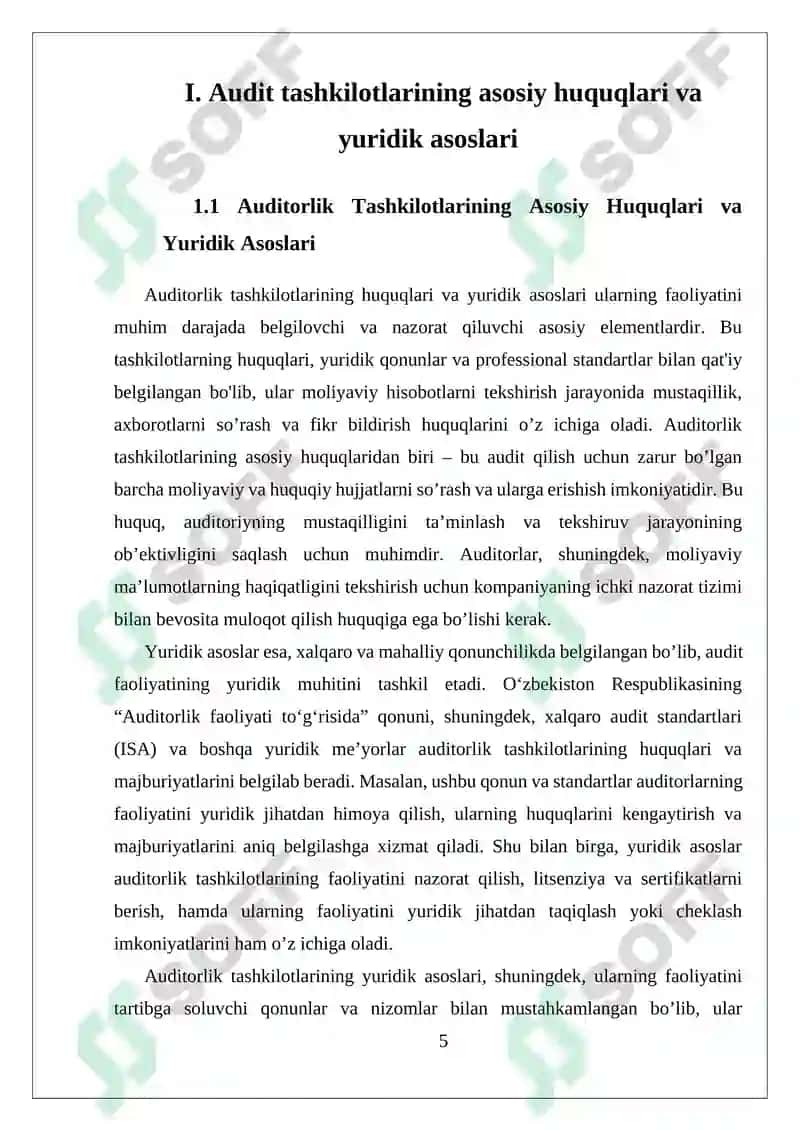Audit Tashkilotlarining Huquqlari Majburlatlari va Javobgarliklari 5