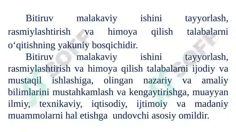Bitiruv malakaviyishi ni tayyorlash tartibi va qoidalari 5