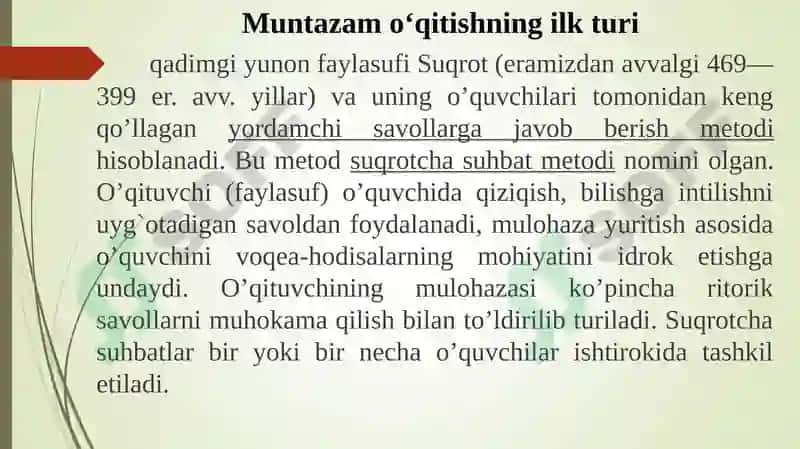 Ta'limning Tashkiliy Shakllari va Metodlari 5