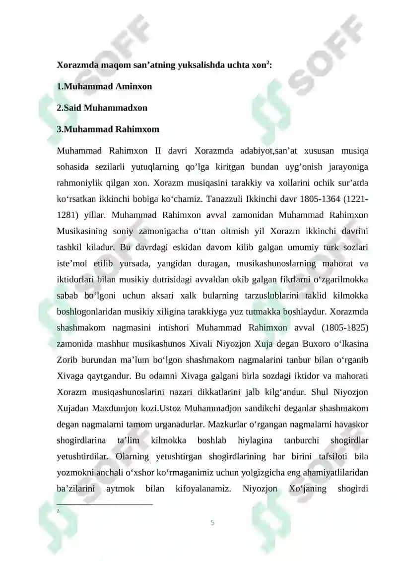 Xorazm moqamlari va ularning  musiqiy xususiyatlari 5